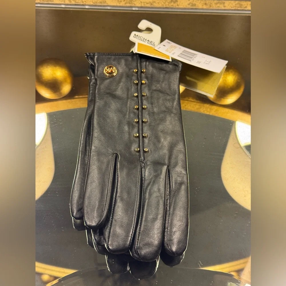 Michael Kors Women's Studded Leather Gloves